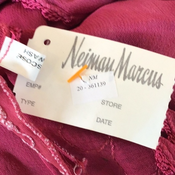 Embroidered embellished space dyed pink viscose shawl sold at Neiman Marcus NWT - Picture 9 of 13